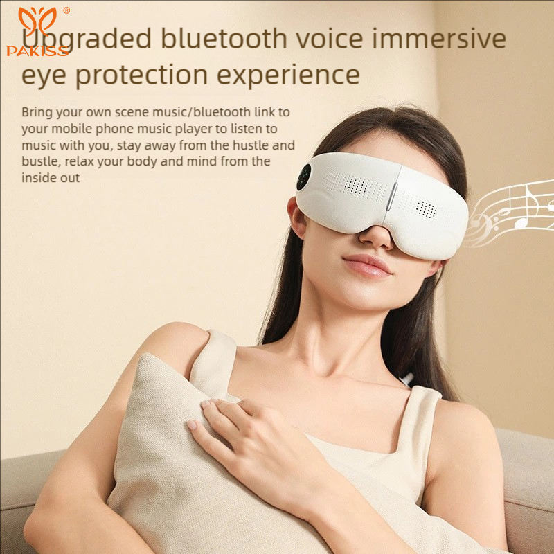 PAKISS Foldable Smart Eye Massager — Bluetooth Music, Heat & Vibration