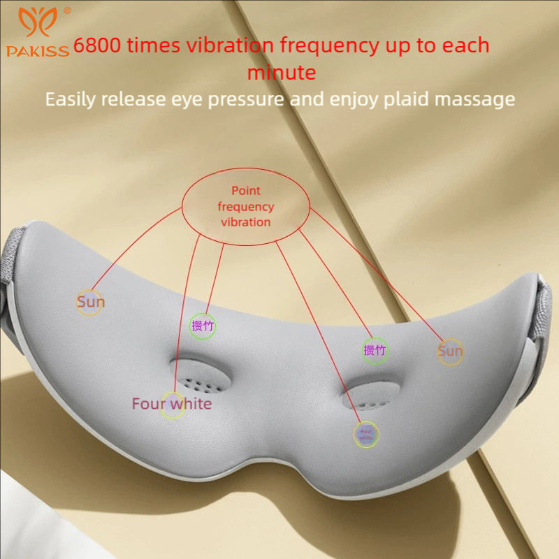 PAKISS Foldable Smart Eye Massager — Bluetooth Music, Heat & Vibration
