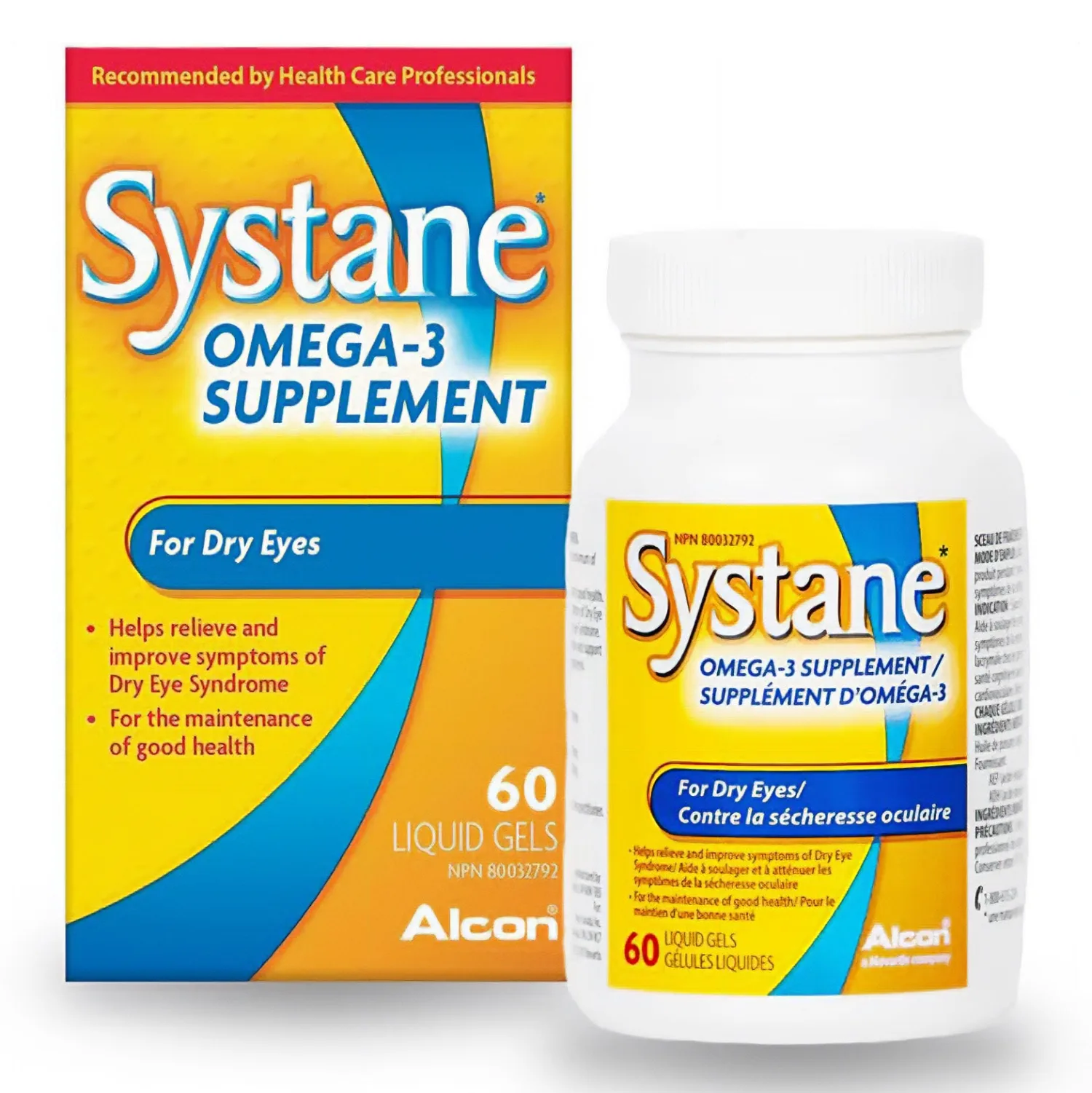 SYSTANE Omega-3 Supplement bottle label detail